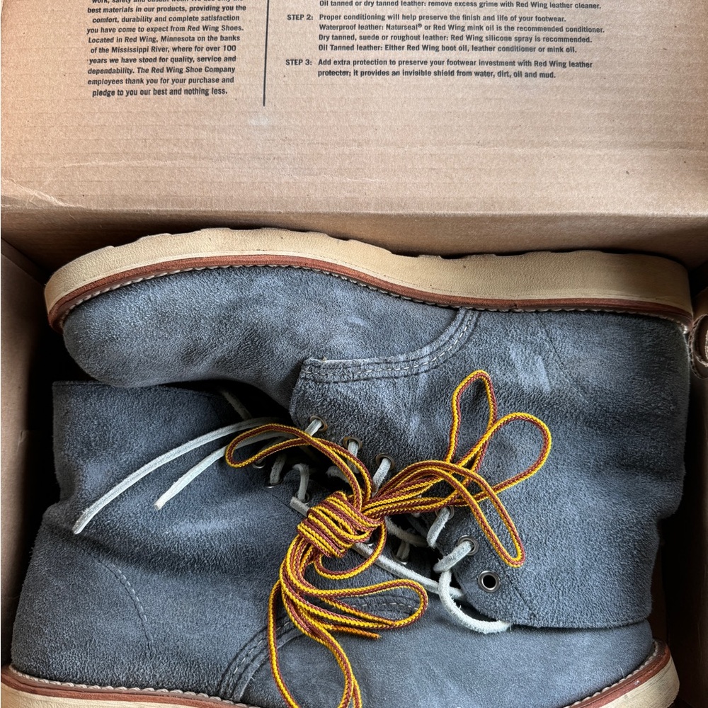 Red Wing 8144 6-inch Classic Round Blue Work Boots - Picture 5 of 6